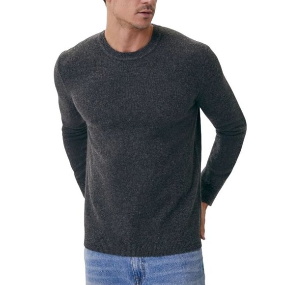 BLDWN Dean Crewneck Yak & Merino Wool Sweater In Charcoal - Medium - NWT - Picture 1 of 5